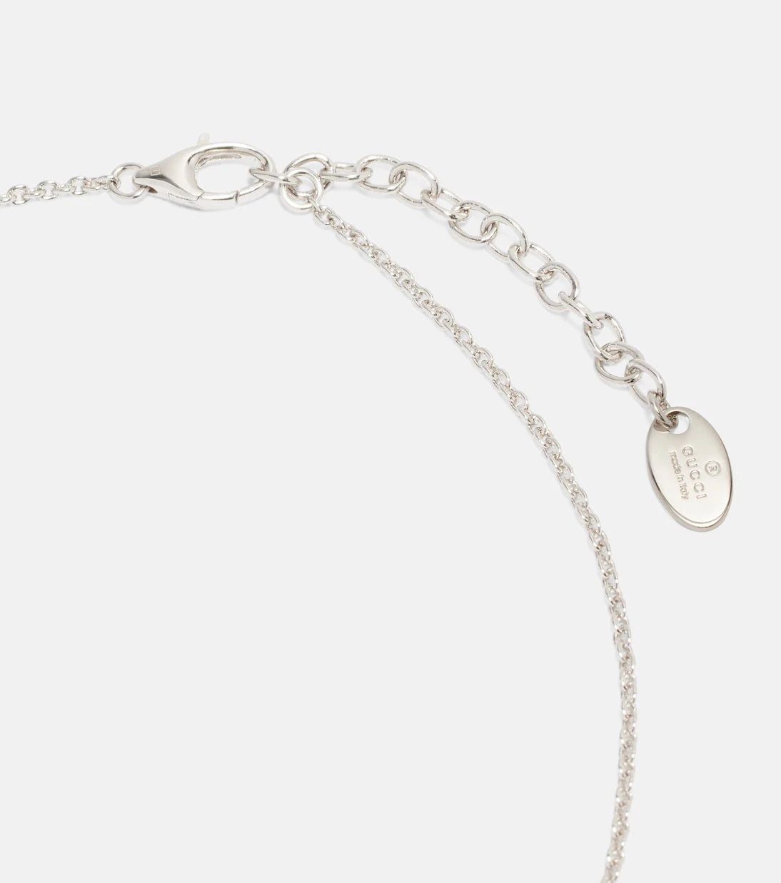 Gucci - Interlocking G embellished pendant necklace