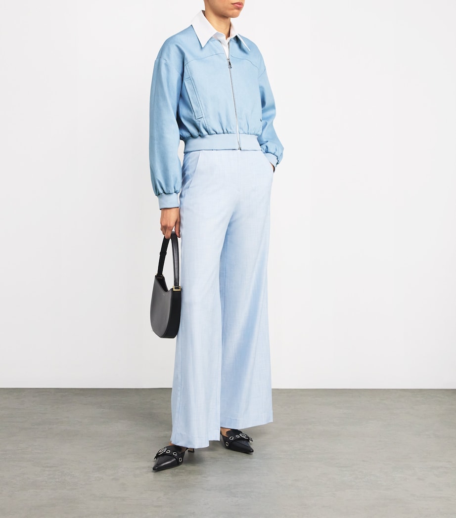 Denim Bomber Jacket BLUE SKY