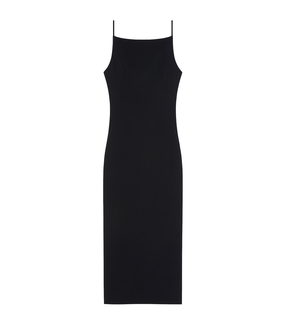 Givenchy Black Square-Neck Midi Dress