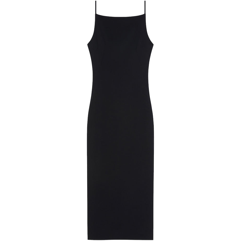 Givenchy Black Square-Neck Midi Dress