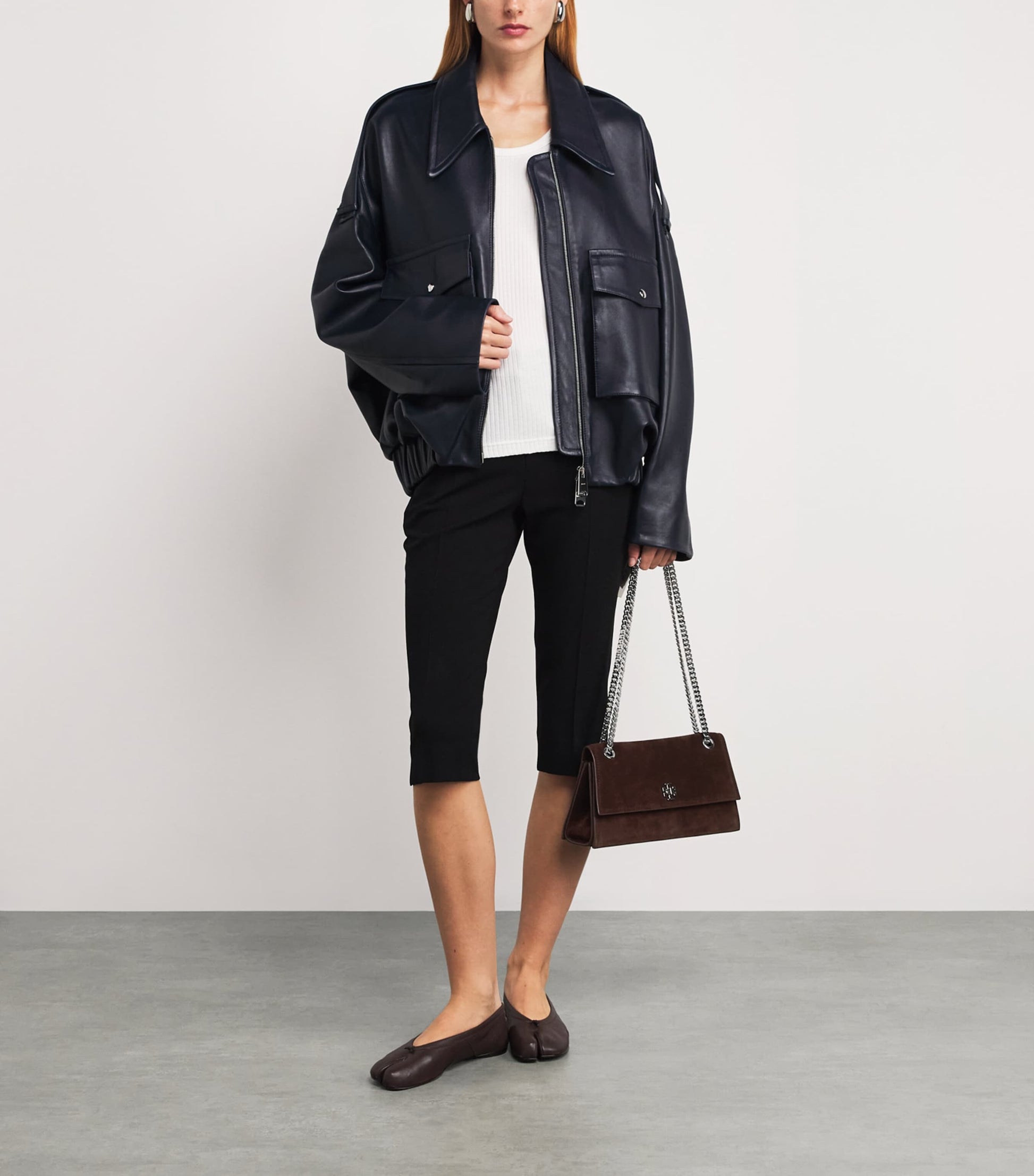 Suede Kira Turnlock Shoulder Bag