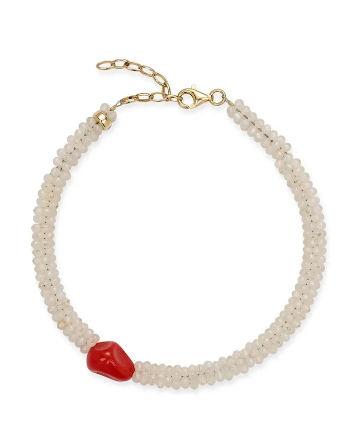 Cream Anklet