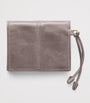 Grey Small Leather Bifold Wallet