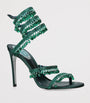 René Caovilla Green Embellished Chandelier Heels 105