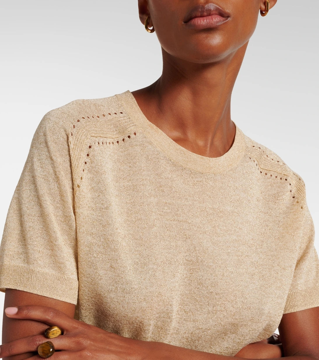 Joseph - Lille knitted lamé top