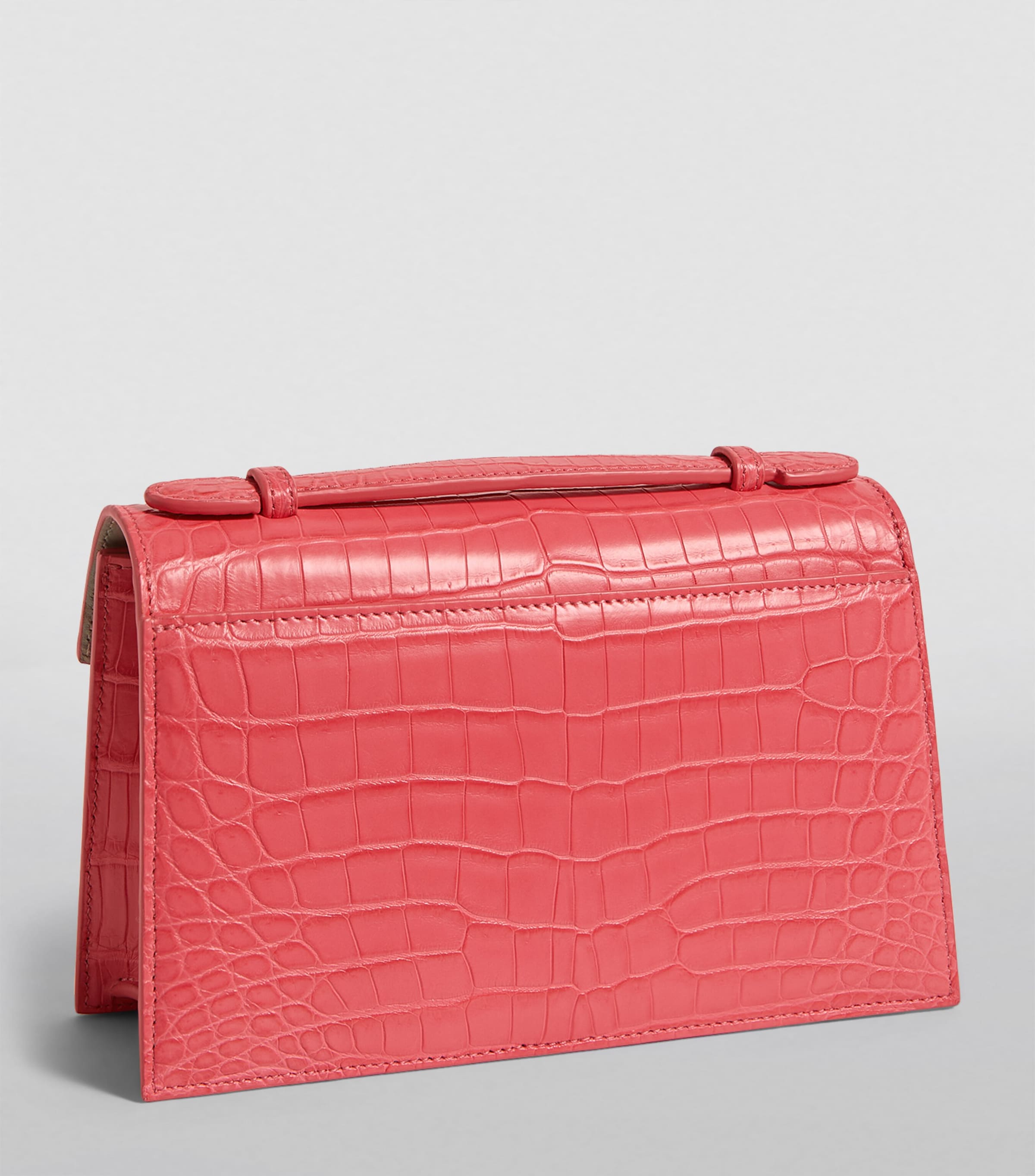 Llora Pink Mini Crocodile Emma Top-Handle Bag