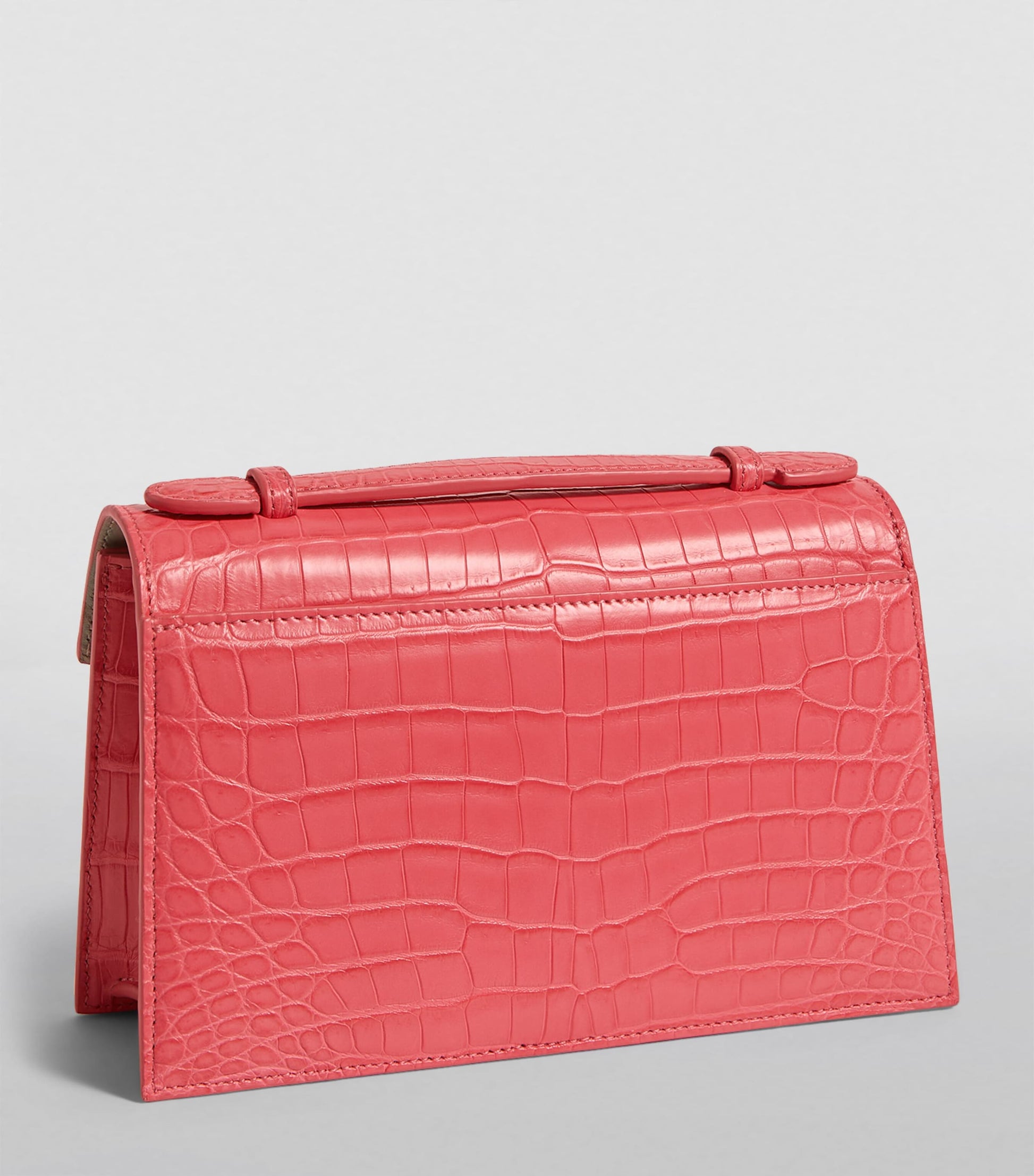 Llora Pink Mini Crocodile Emma Top-Handle Bag
