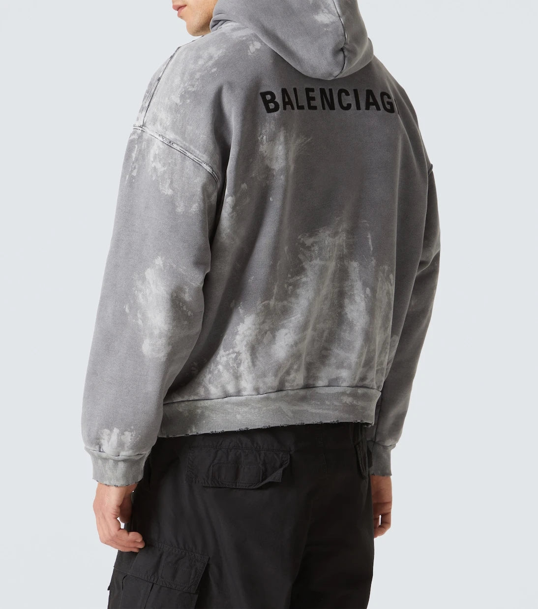 Balenciaga - Distressed cotton jersey hoodie