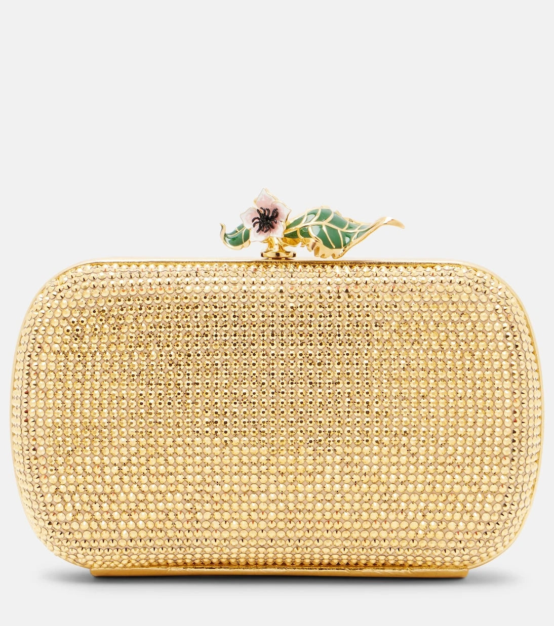 Bottega Veneta - حقيبة كلاتش جلدية Knot مزينة