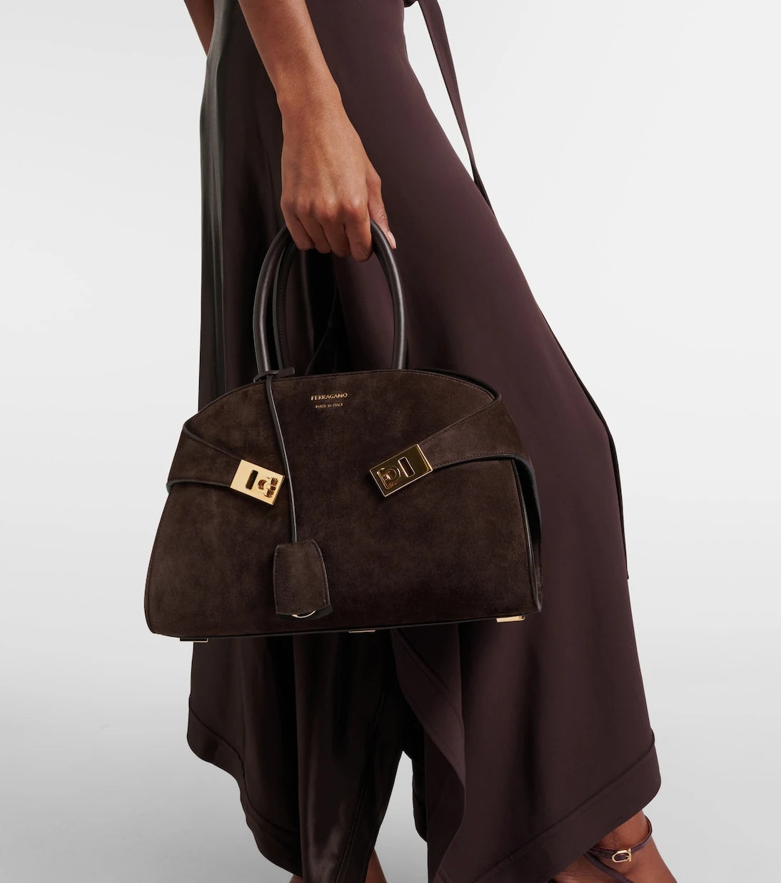 Ferragamo - Hug suede tote bag