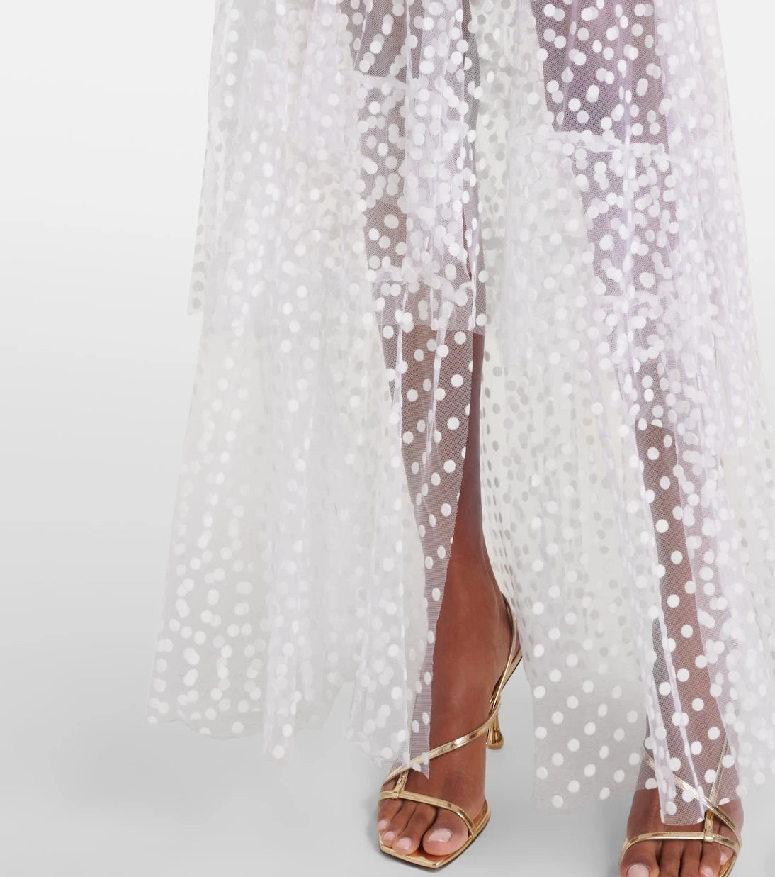 Alexandra Miro - Carmen polka-dot tulle maxi dress