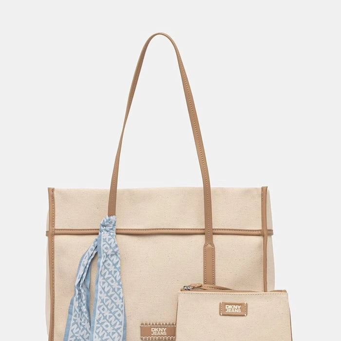 DKNY Чанта tote дамска от памук