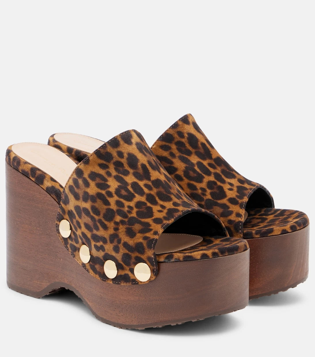 Gianvito Rossi - Ardéa leopard-print suede wedge mules