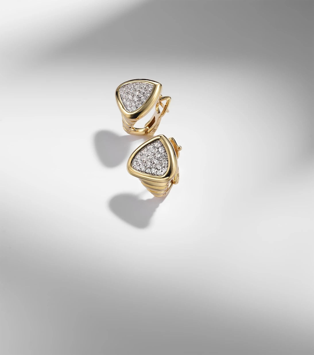 Marina B - Trisola 18kt gold earrings with diamonds