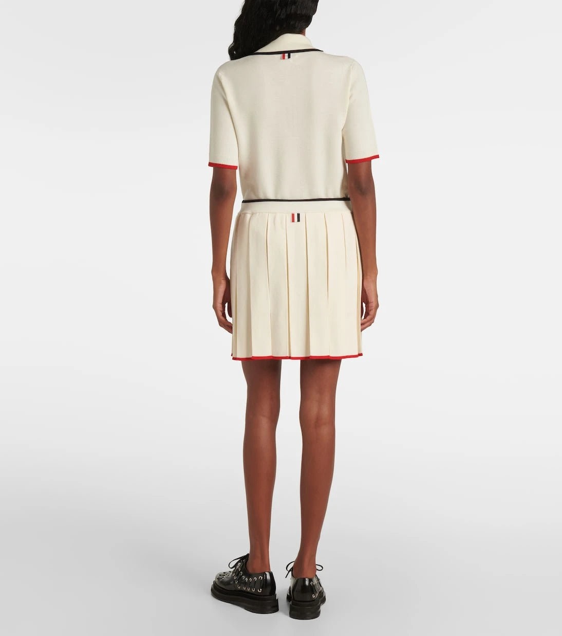 Thom Browne - Pleated wool-blend miniskirt