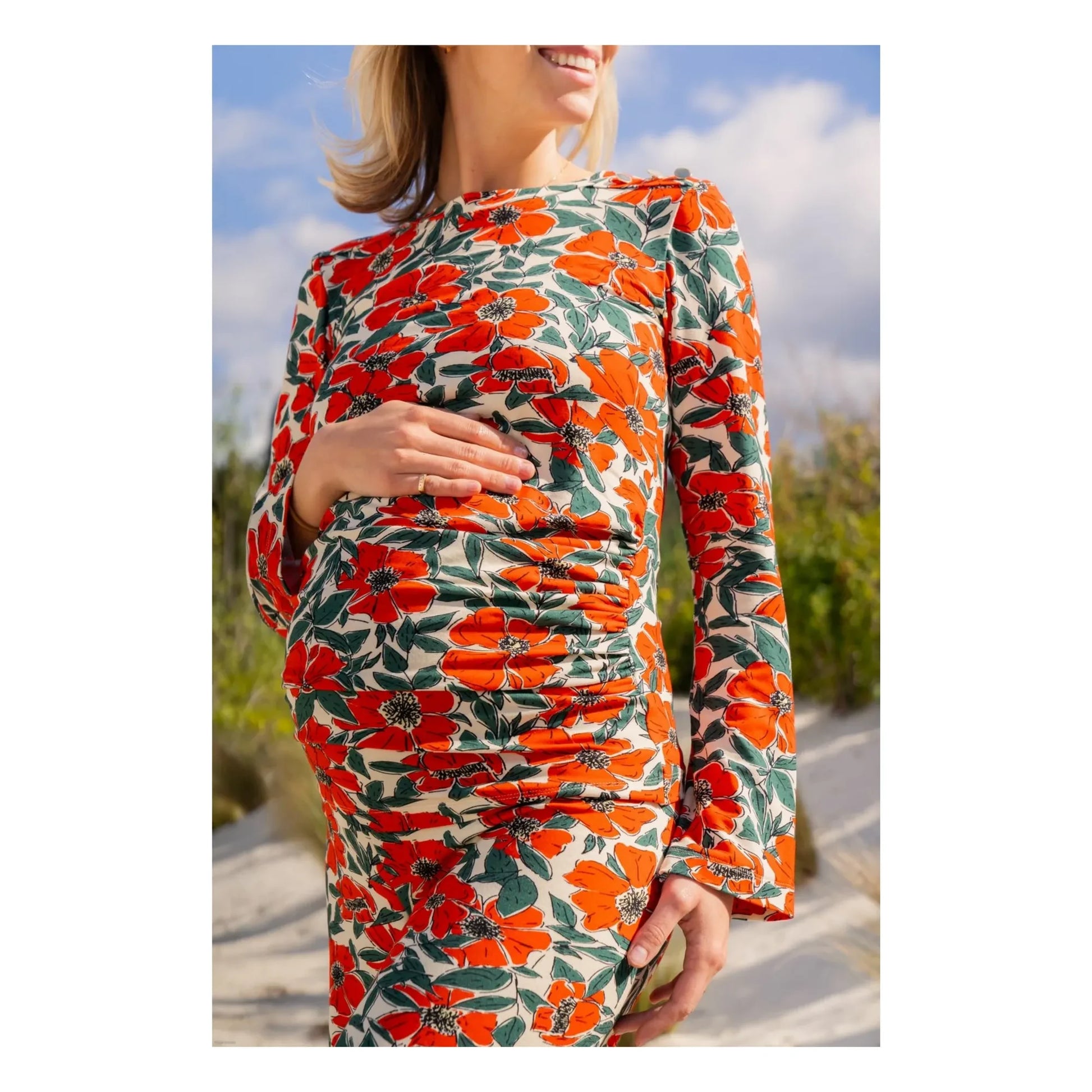 Paloma Collection - Mona Poppy Pregnancy Top | Red