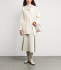 Eleventy White Wool Reversible Wrap Coat