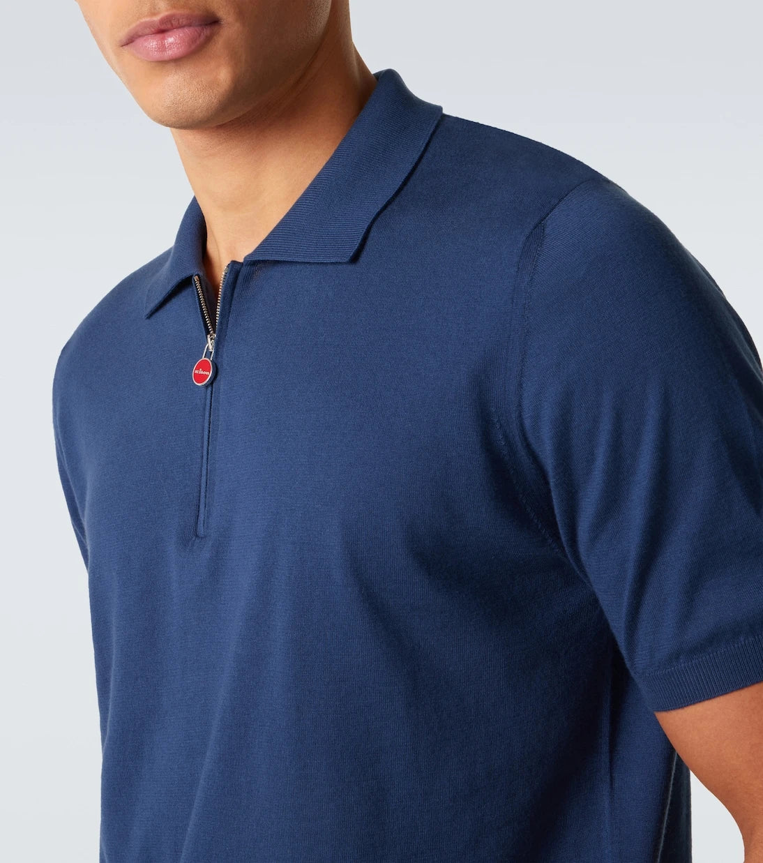 Kiton - Cotton half-zip polo shirt
