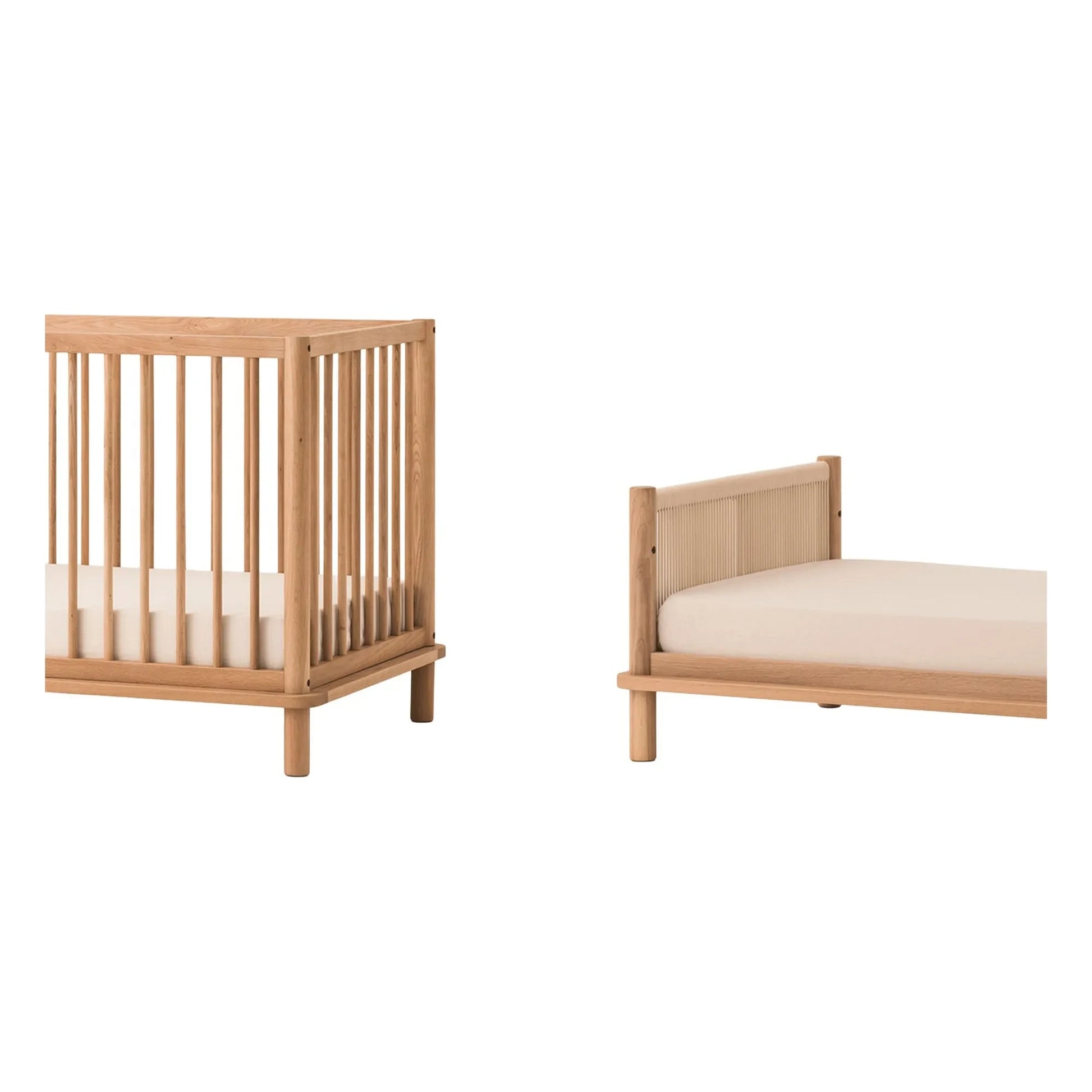 Nobodinoz - Latitude 70x140 evolving cot and junior bed extension | Oak