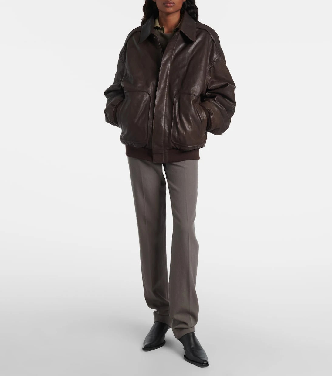 Calvin Klein Collection - Johnson leather bomber jacket