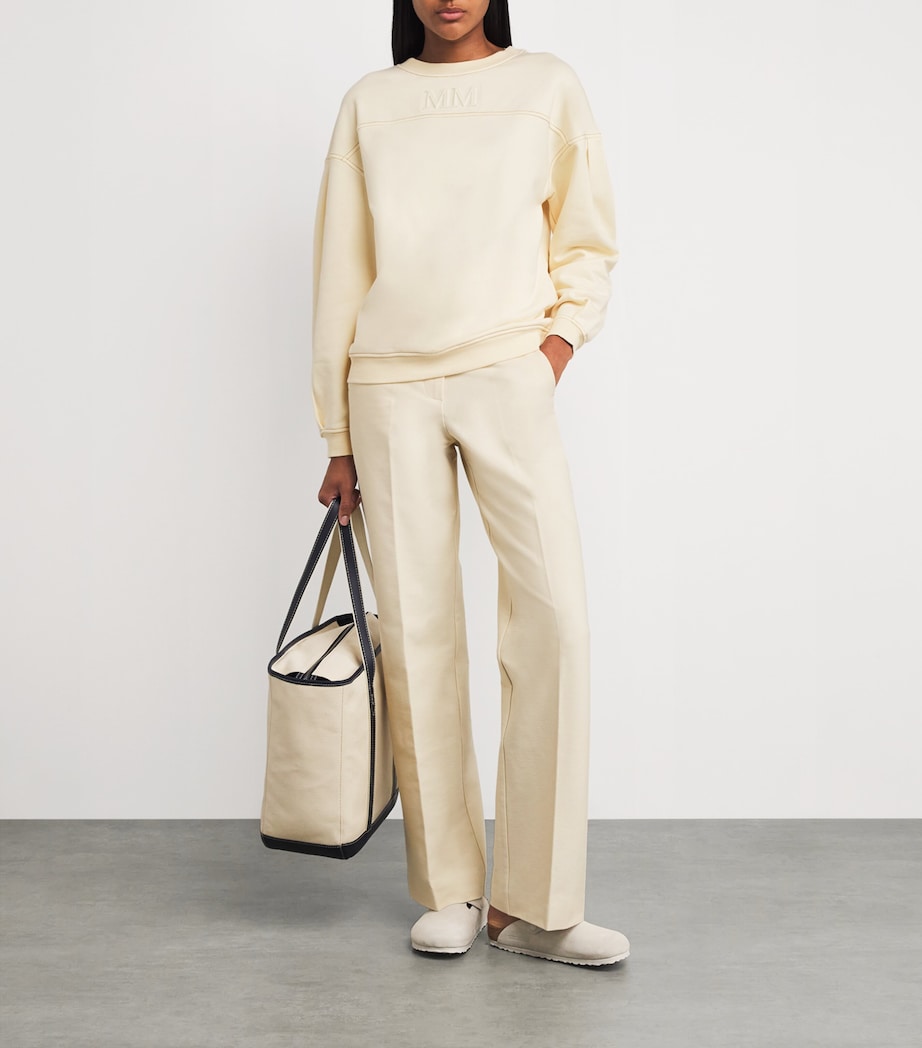 Ivory Cotton-Blend Mogol Sweatshirt