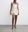 STAUD White Sequin Le Sable Mini Dress