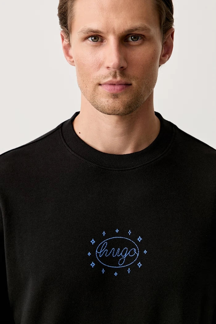 HUGO Blue Erkek Pamuklu Oversize Sweatshirt Nugodana
