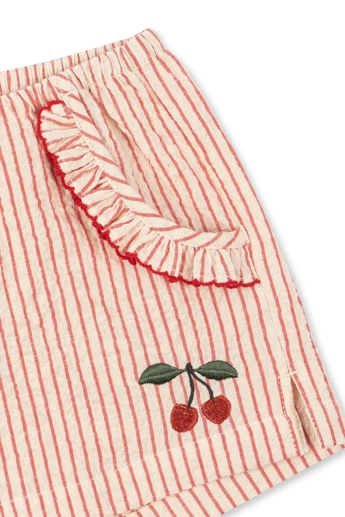 Konges Sløjd Çocuklar İçin Pamuk ELLIE FRILL SHORTS GOTS Kısa Şort