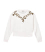 Cotton-Blend Drip Separo Sweatshirt OPTIC WHITE