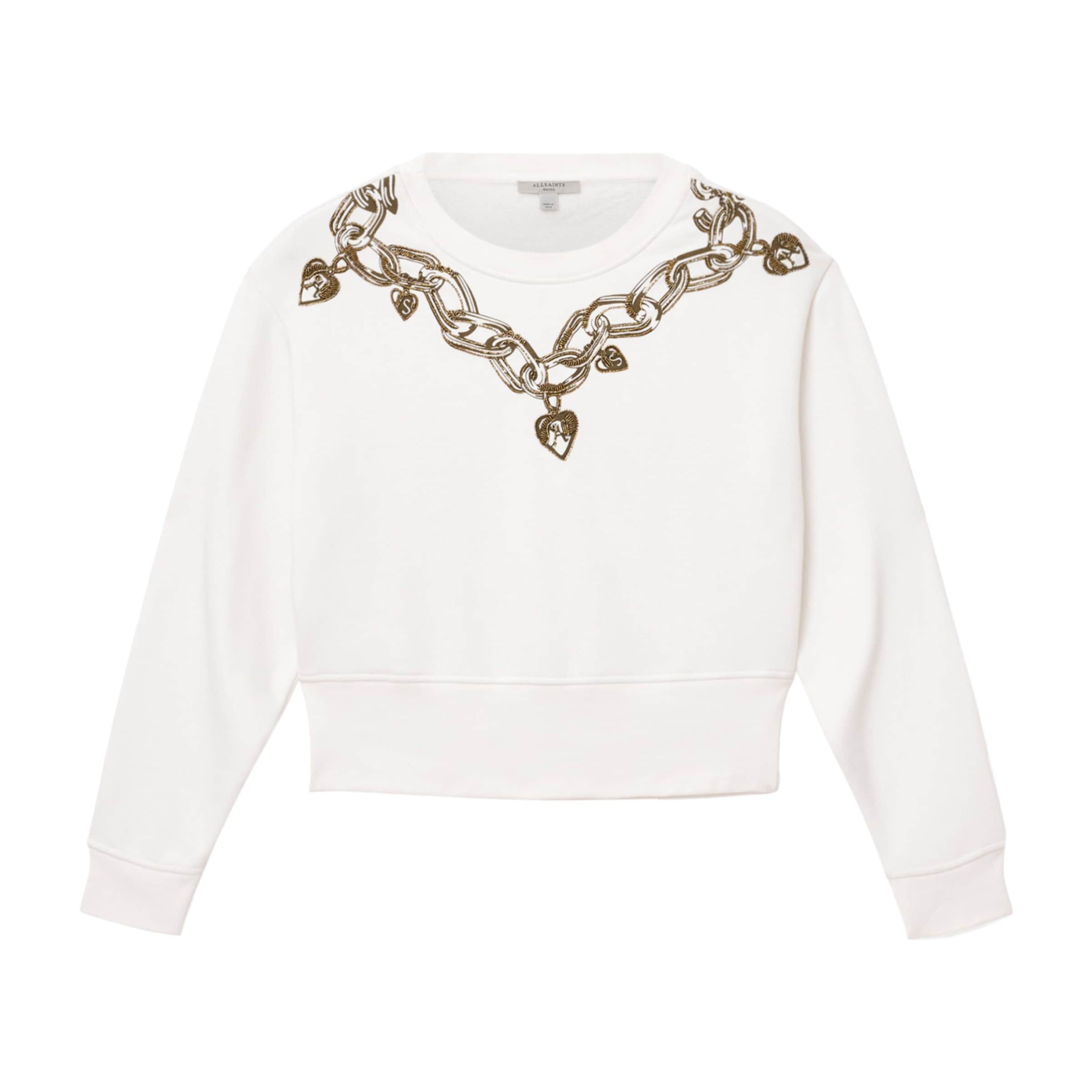 Cotton-Blend Drip Separo Sweatshirt OPTIC WHITE