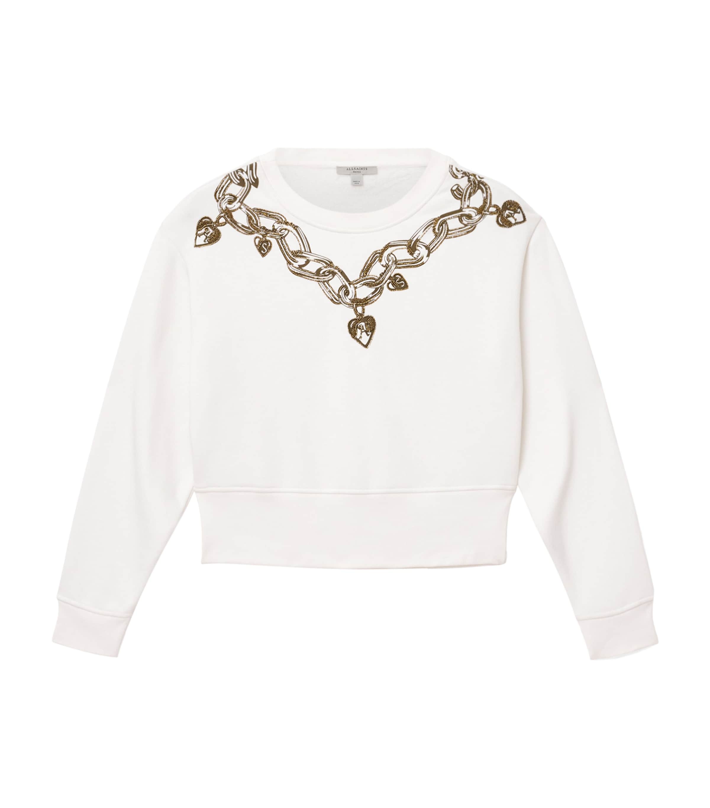 Cotton-Blend Drip Separo Sweatshirt OPTIC WHITE