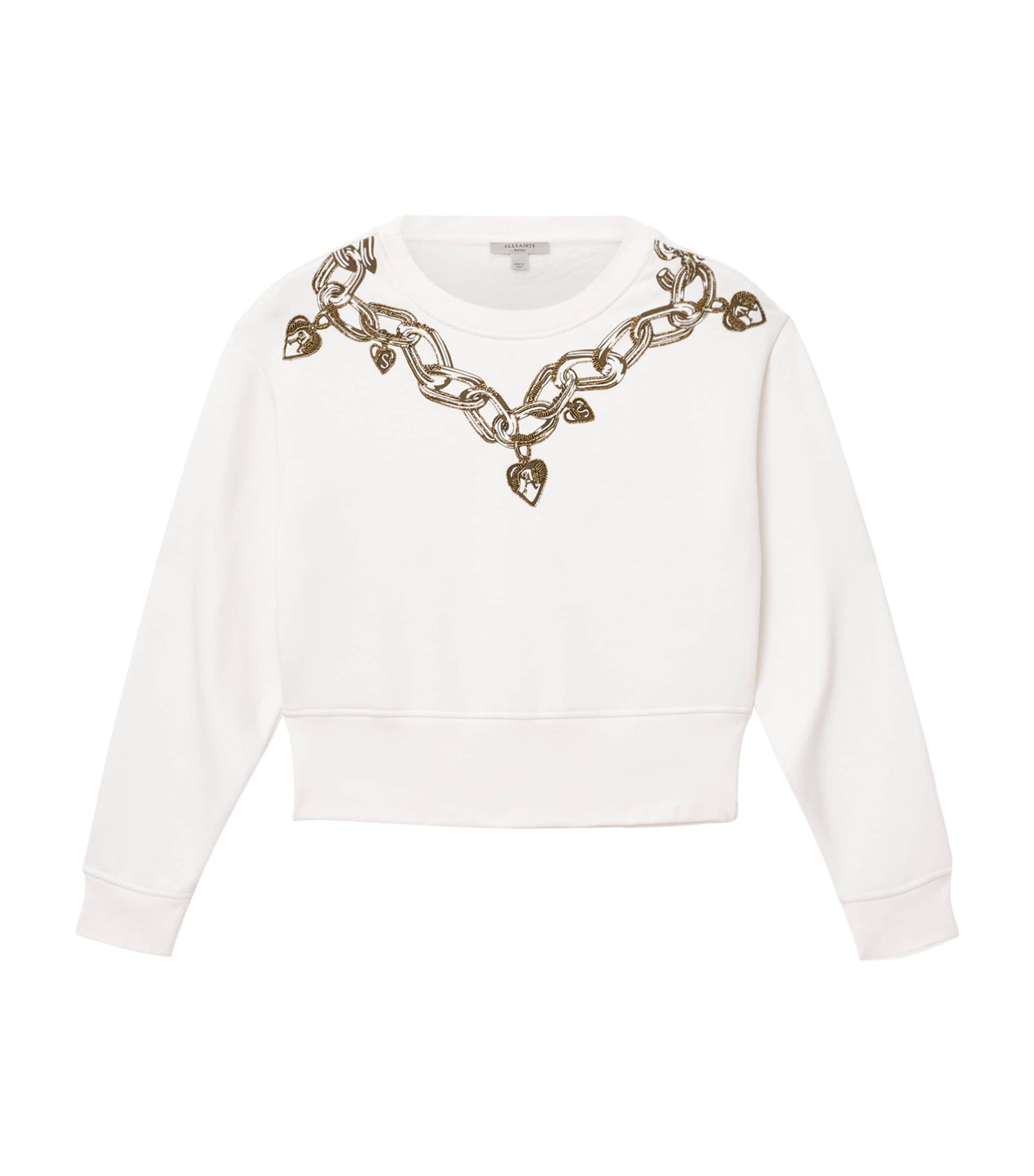 Cotton-Blend Drip Separo Sweatshirt OPTIC WHITE
