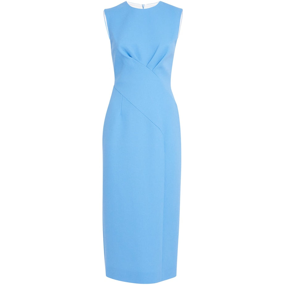 E.STOTT Blue Wool Mila Midi Dress