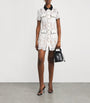 Self-Portrait Lace Contrast-Collar Mini Dress