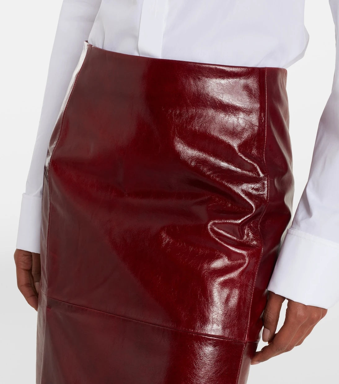 Sportmax - Leather pencil skirt