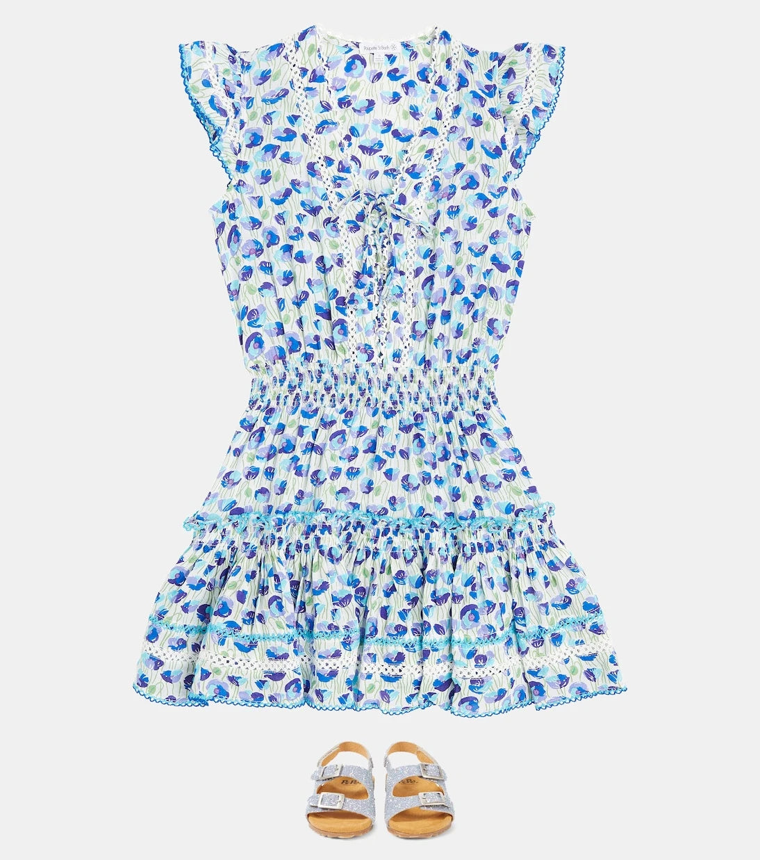 Poupette St Barth Kids - Anais printed ruffled dress