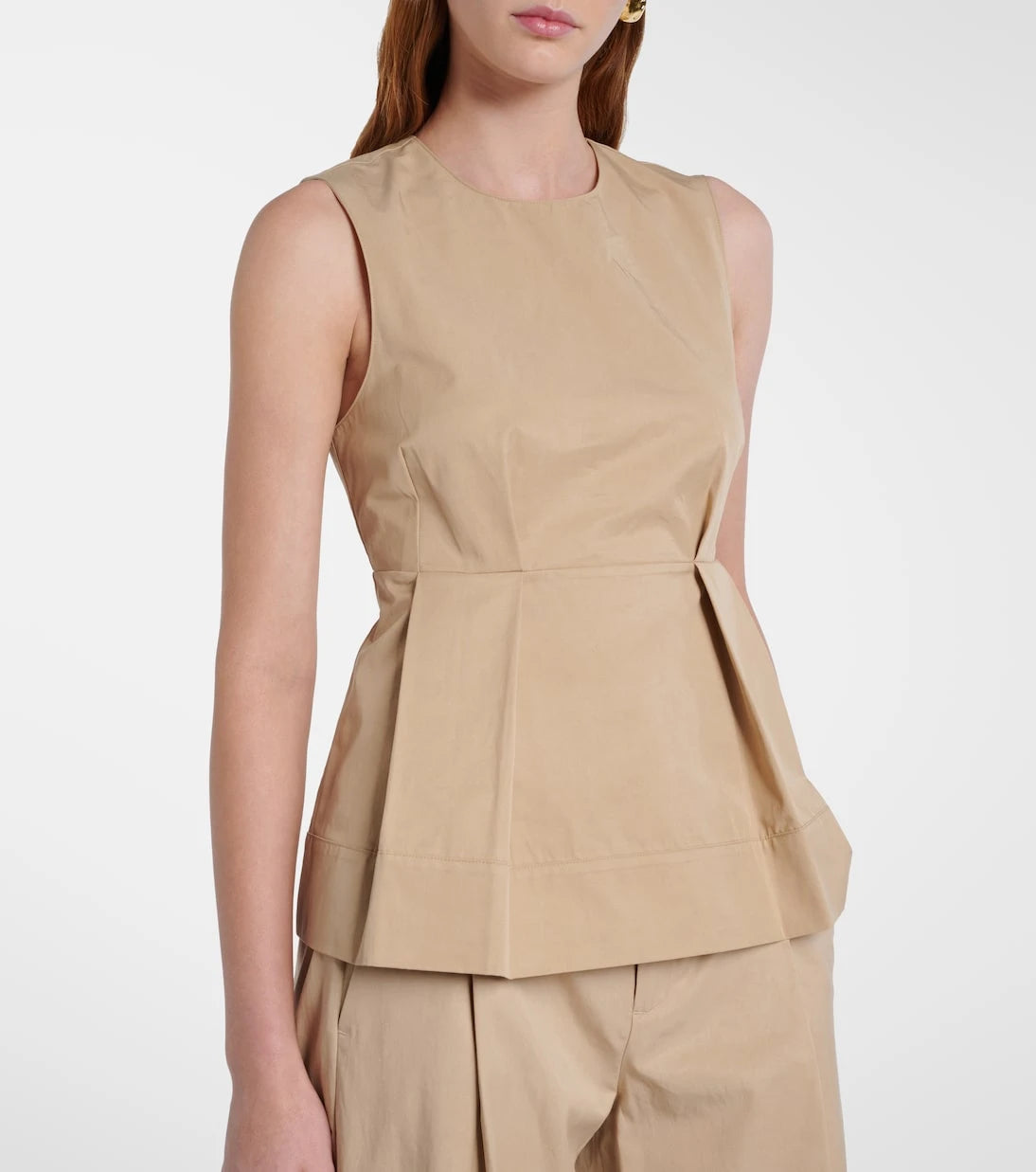 Vince - Pleated peplum top