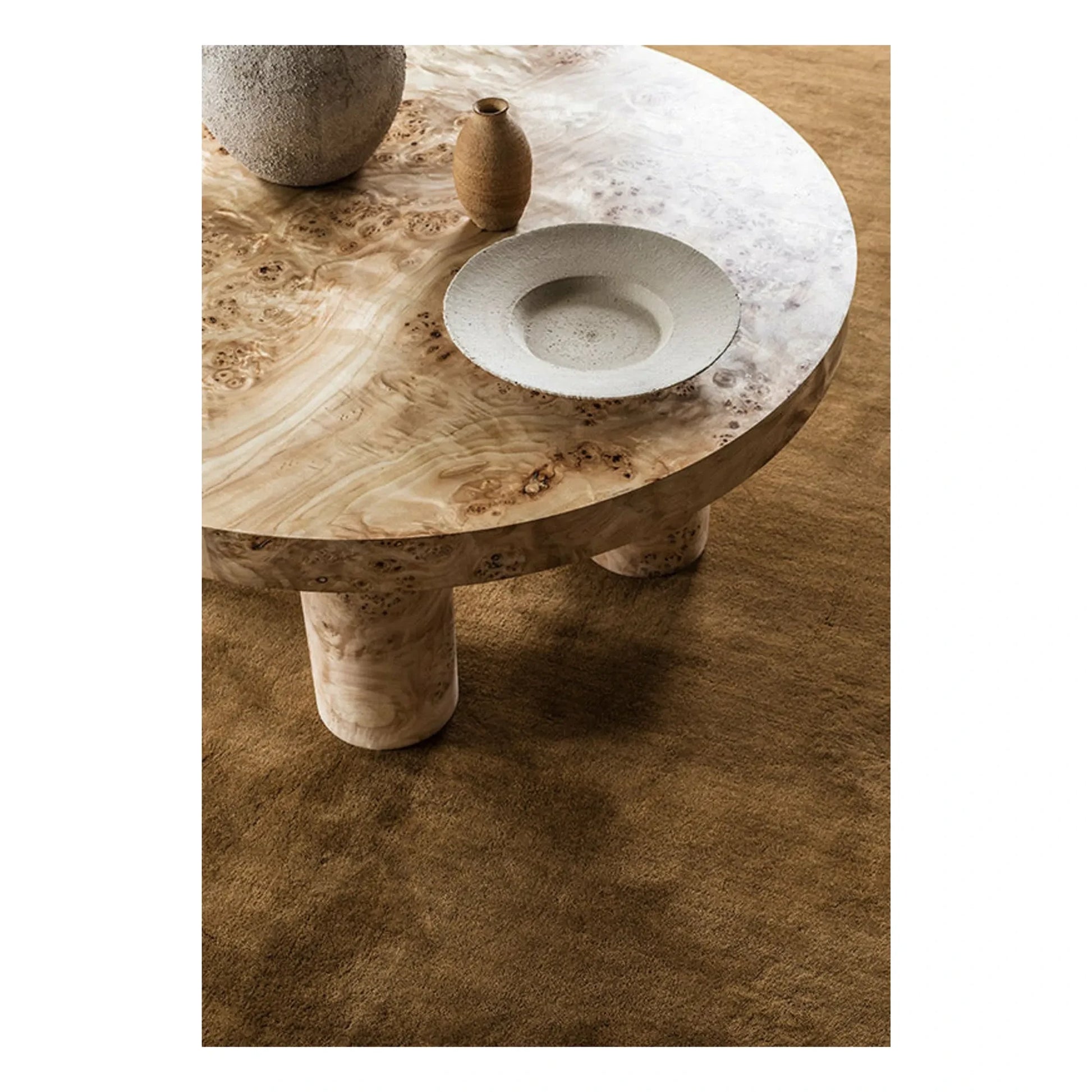 Layered - Residue Wool Carpet  | Ochre