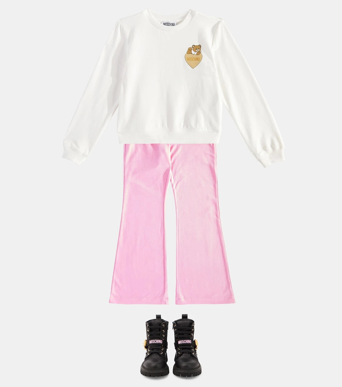 Moschino Kids - سويت شيرت من مزيج القطن المطبوع