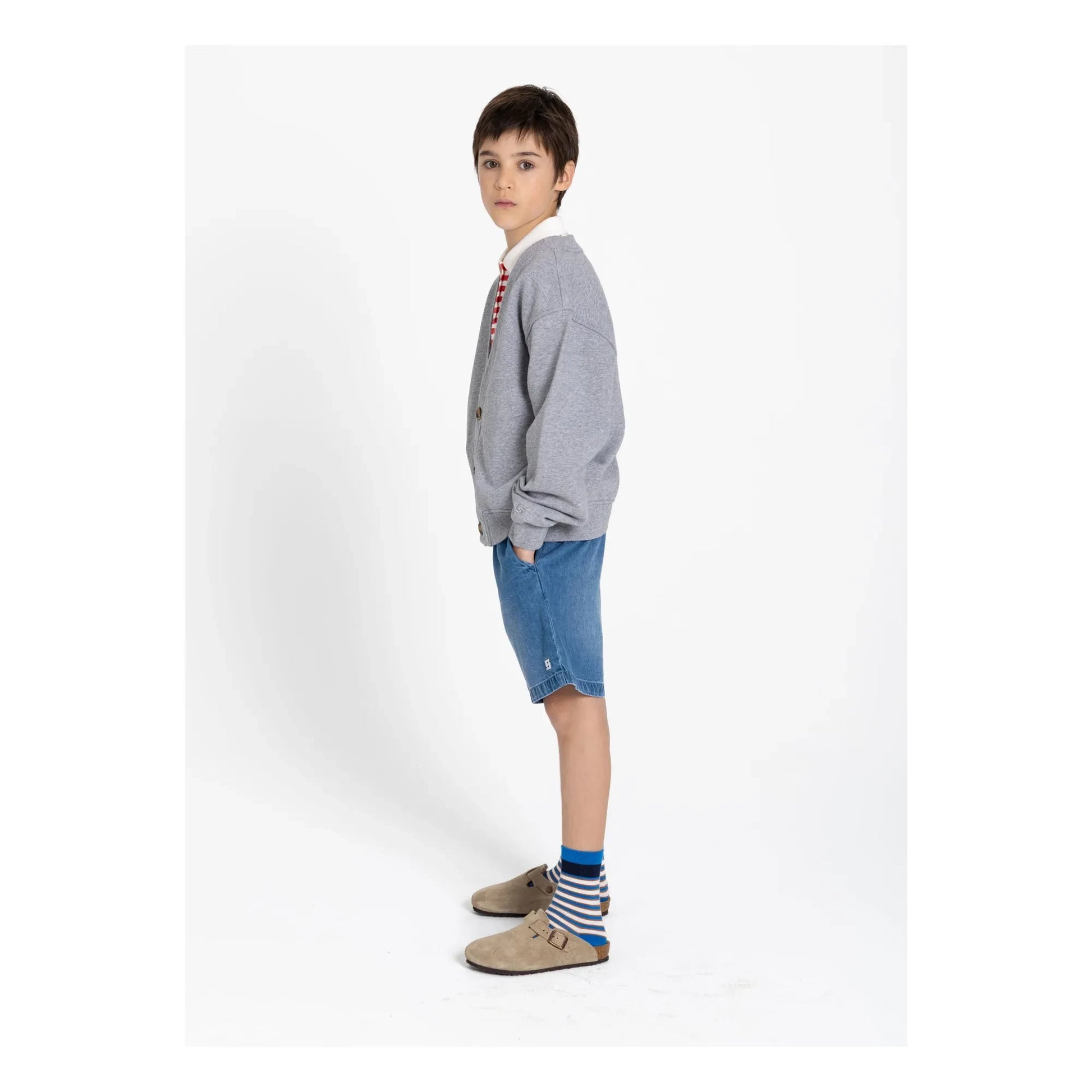 Smallable Kid - Ostmark organic cotton cardigan | Heather grey