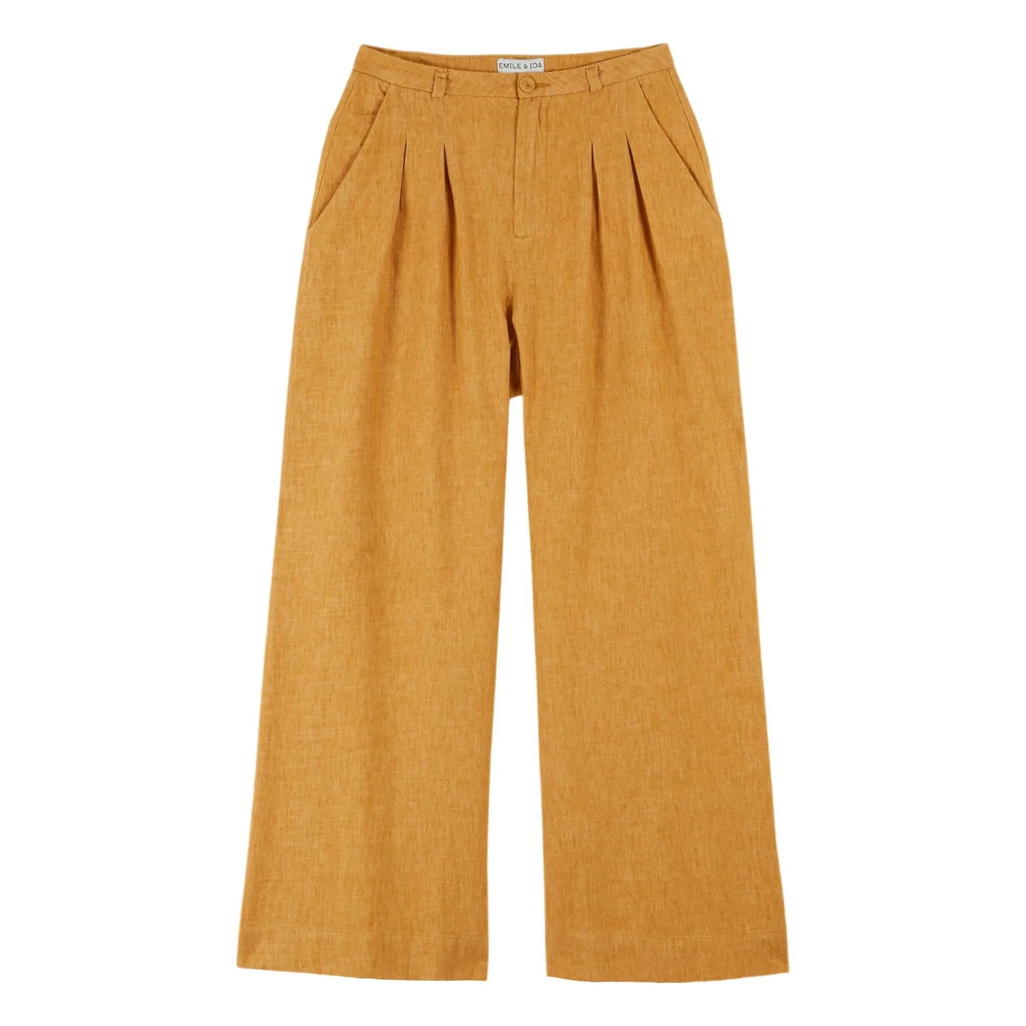Emile et Ida - Linen and cotton pants | Mustard