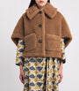 Max Mara Beige Wool-Silk Cape Coat