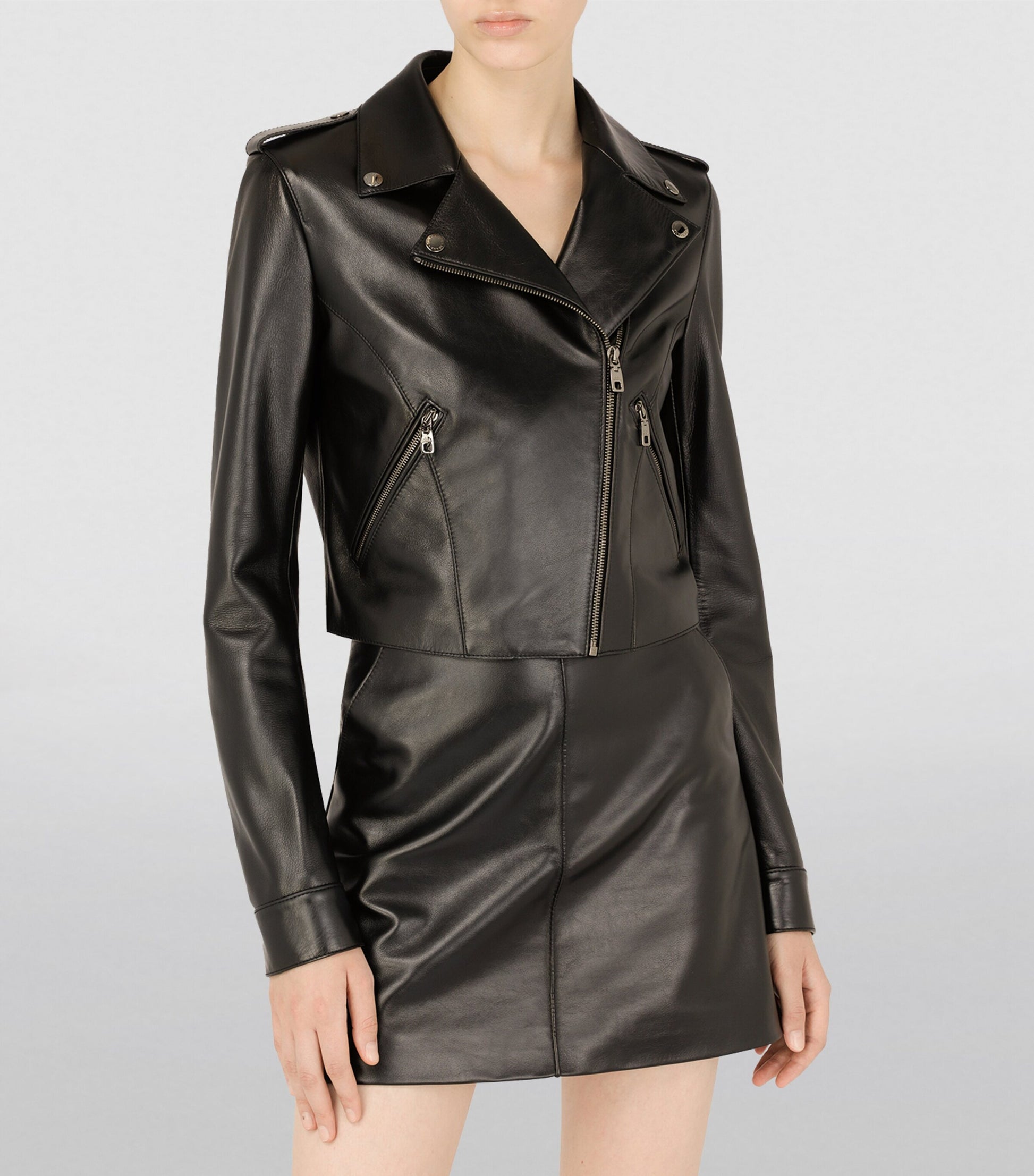 Dolce & Gabbana Multi Leather Biker Jacket