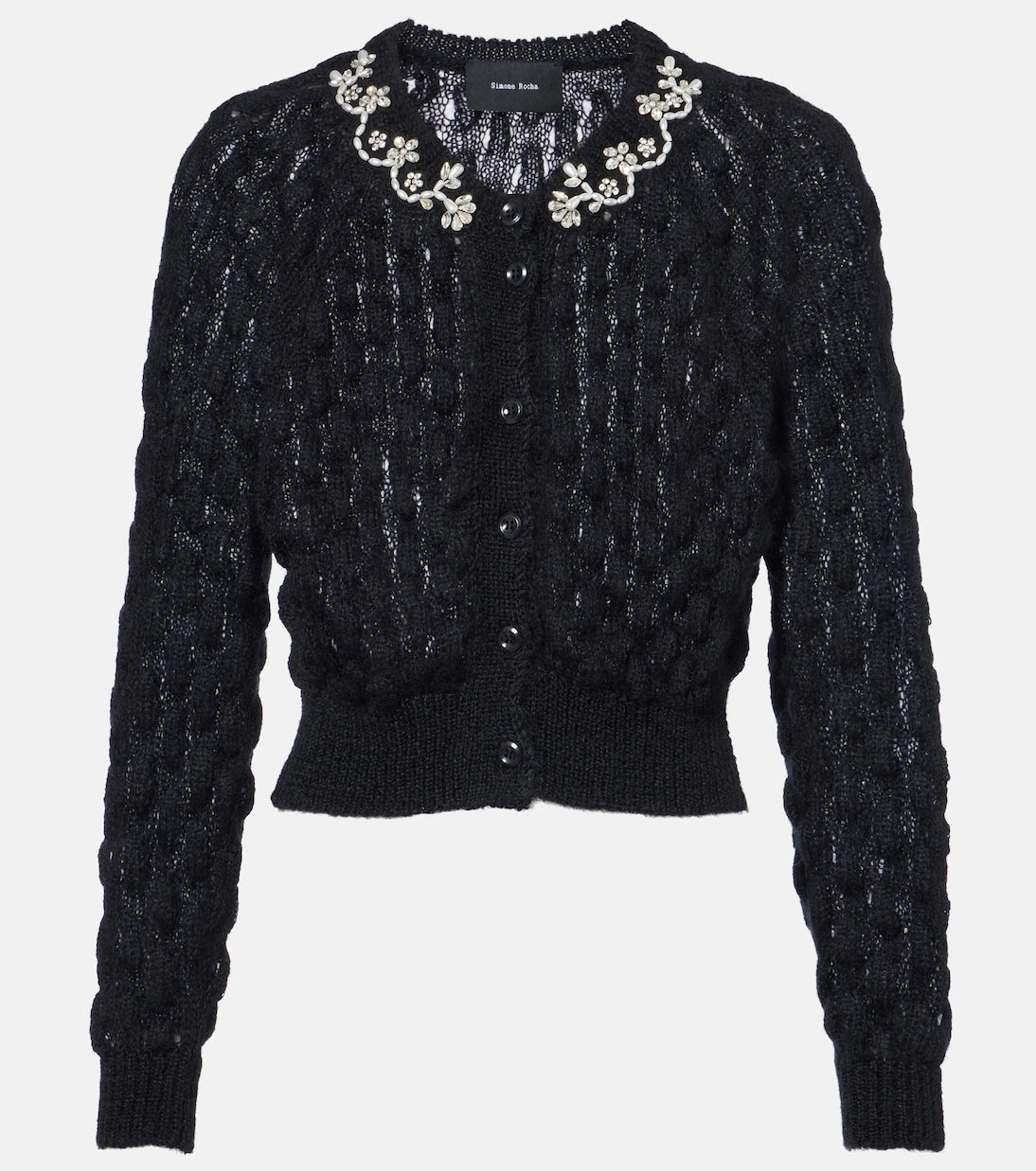 Simone Rocha - Embellished mohair-blend cardigan