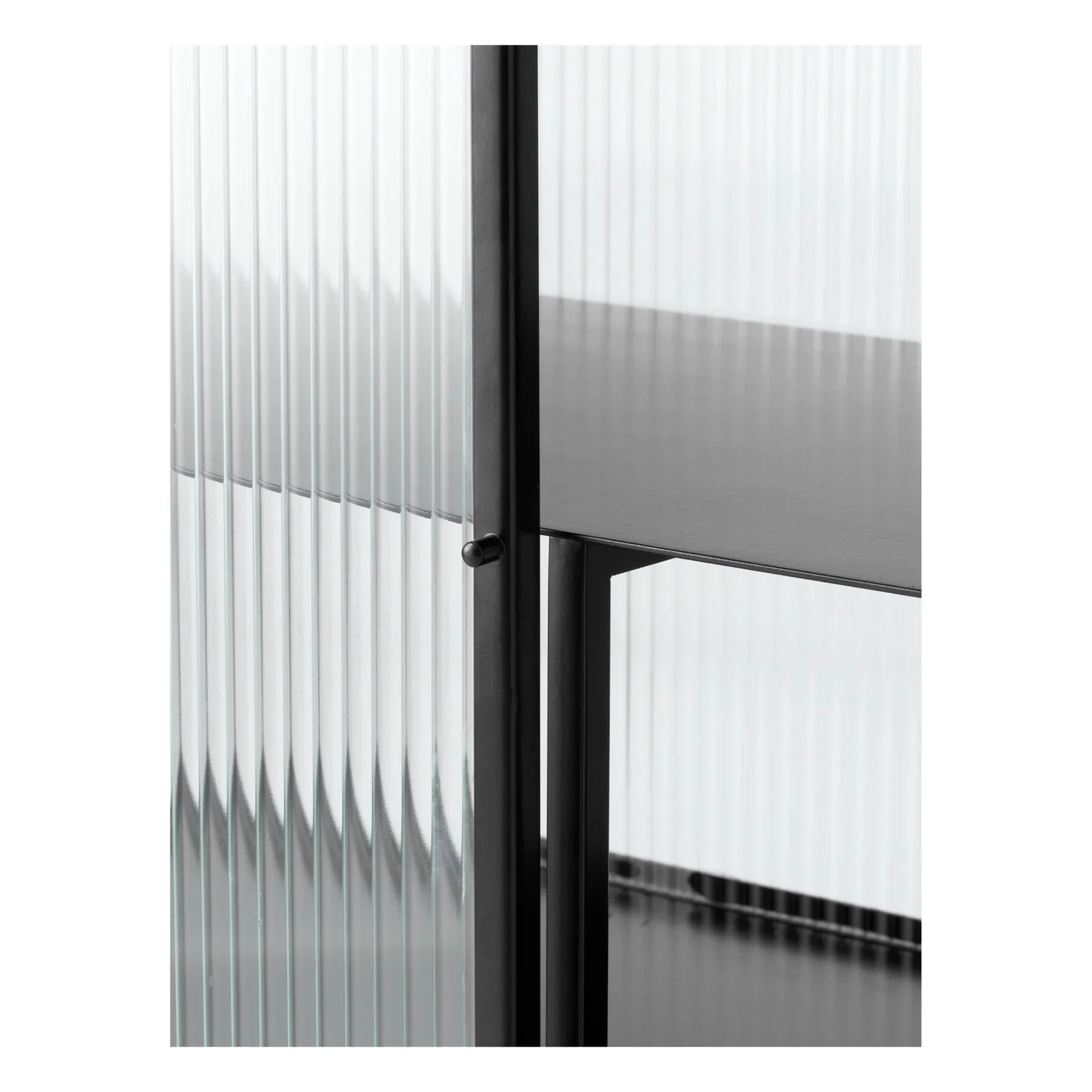 Ferm Living - Haze Ribbed Glass and Metal Sideboard | Black