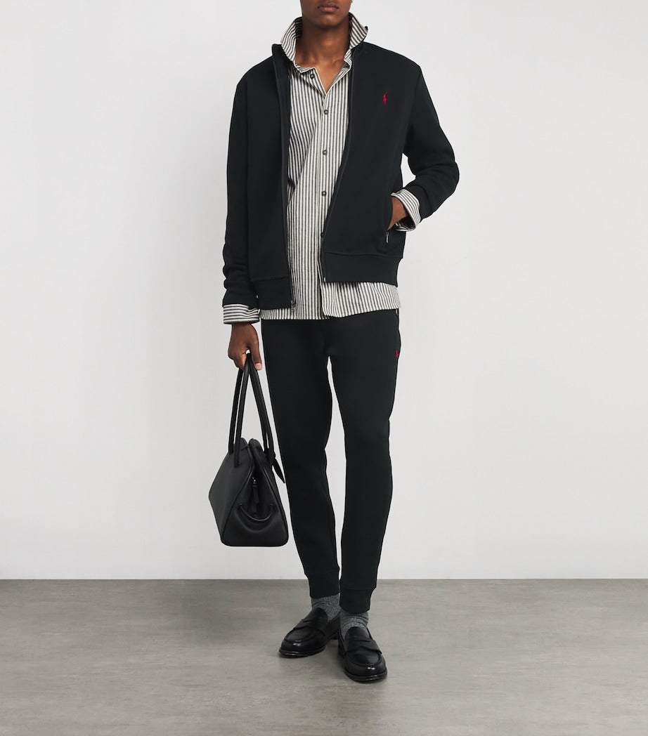 Polo Ralph Lauren Black Cotton-Blend Zip-Up Sweatshirt