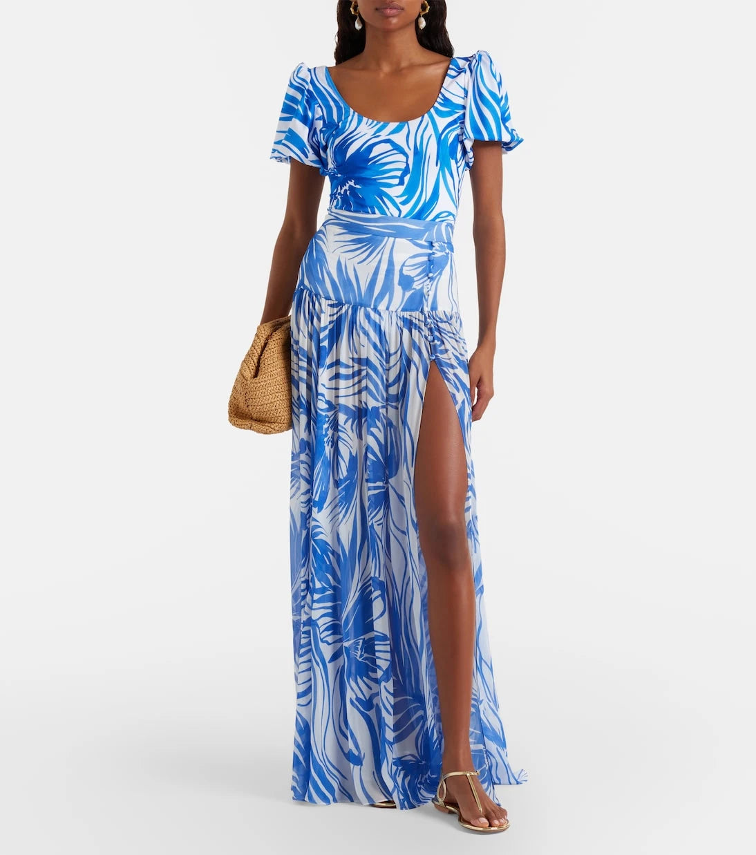 Alexandra Miro - Jaimee high-rise printed maxi skirt