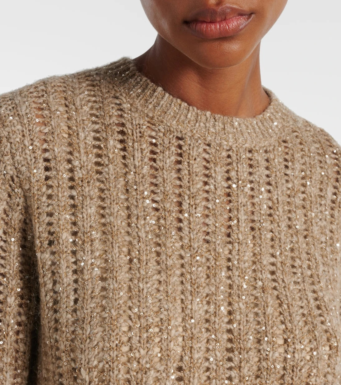 Brunello Cucinelli - Open-knit sequined sweater