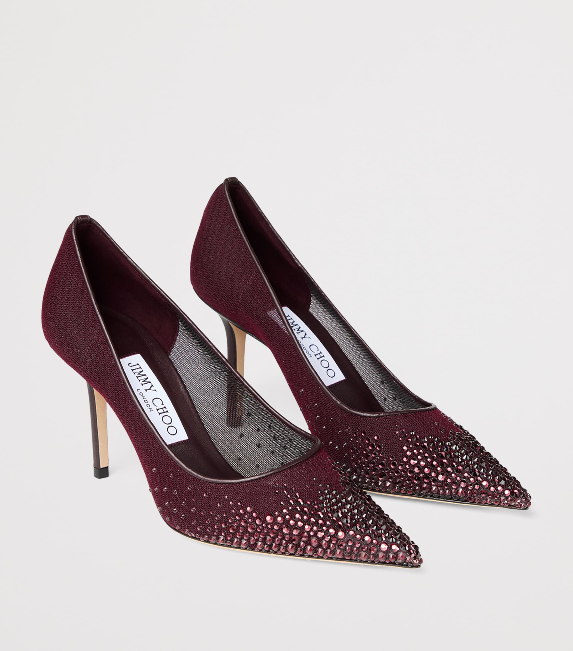 Love 100 Embellished Mesh Pumps DEEP MERLOT/DEEP MER