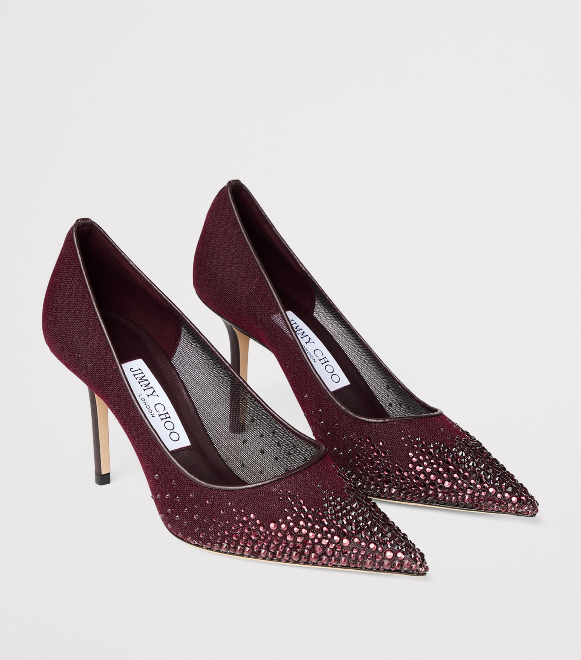 Love 100 Embellished Mesh Pumps DEEP MERLOT/DEEP MER